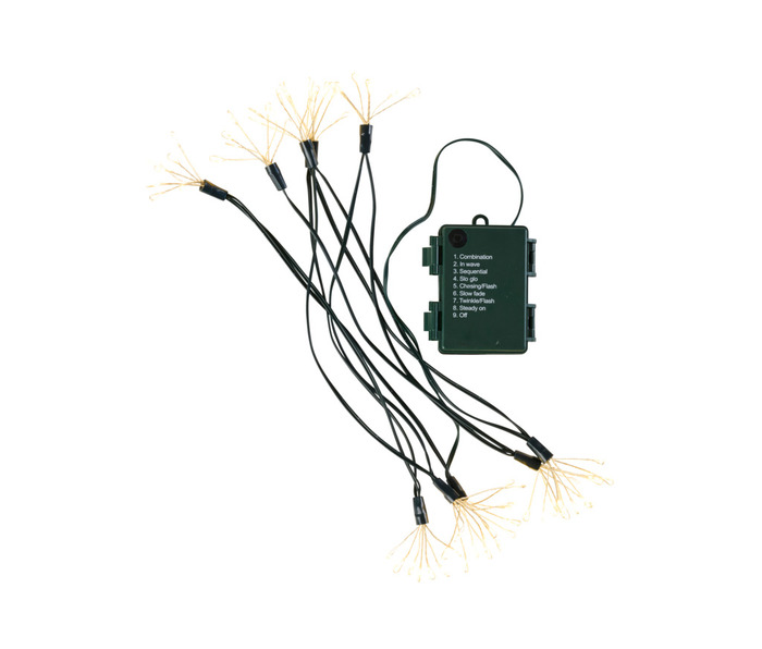 Klyngelys med 70 LED, timer og 8 funksjoner 1,9 meter